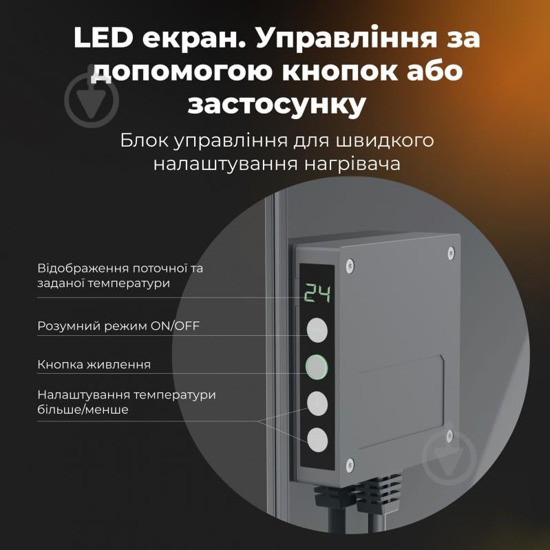 Панель теплова AENO Premium Eco Smart GH5S LED Grey (700 Вт) - фото 8