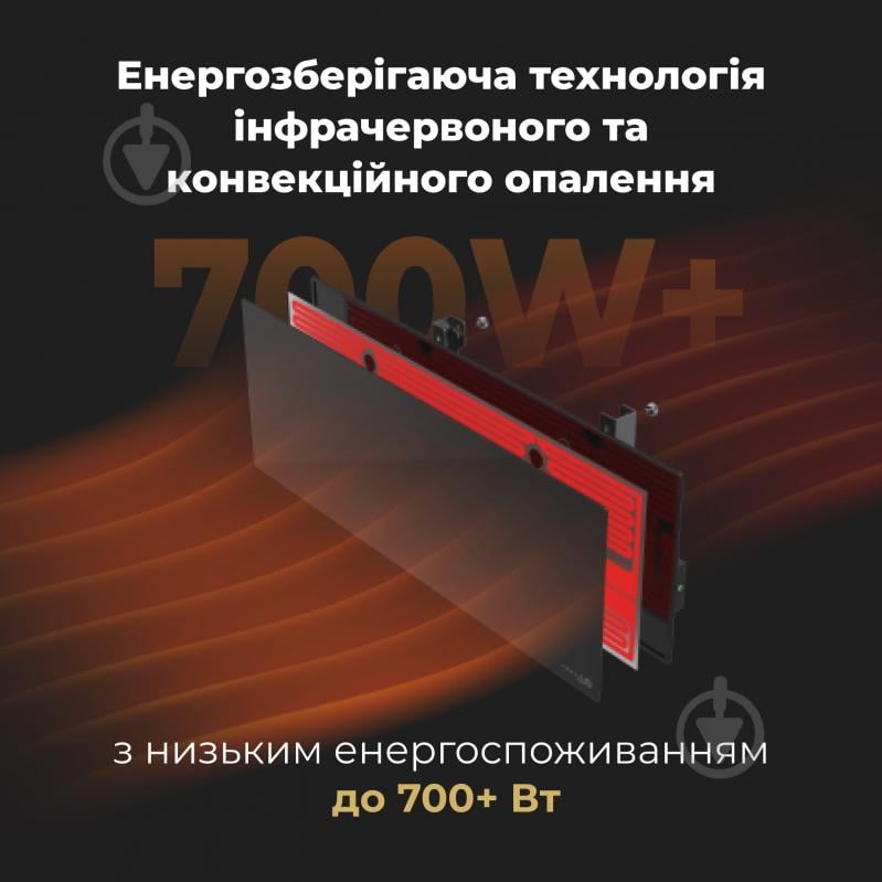 Панель тепловая AENO Premium Eco Smart GH2S Black (700 Вт) - фото 4