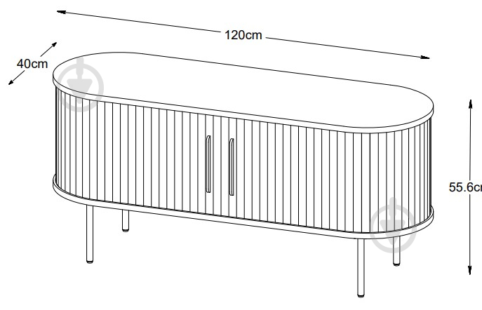 Тумба под ТВ Unique Furniture NOLA 1200x560x400 мм дуб копченый (46252930) - фото 9