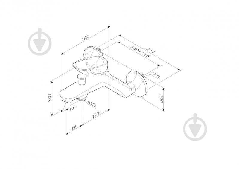 УЦІНКА! Змішувач для ванни/душу AM.PM Sunny F85C10000 (УЦ №2481) - фото 7 УЦІНКА! Змішувач для ванни/душу AM.PM Sunny F85C10000 (УЦ №2481) - фото 7