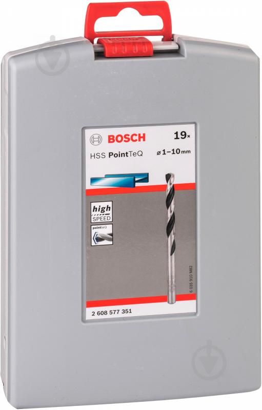 Набір свердел Bosch HSS PointTeQ ProBox 1-10 мм 19 шт. 2608577351 - фото 7