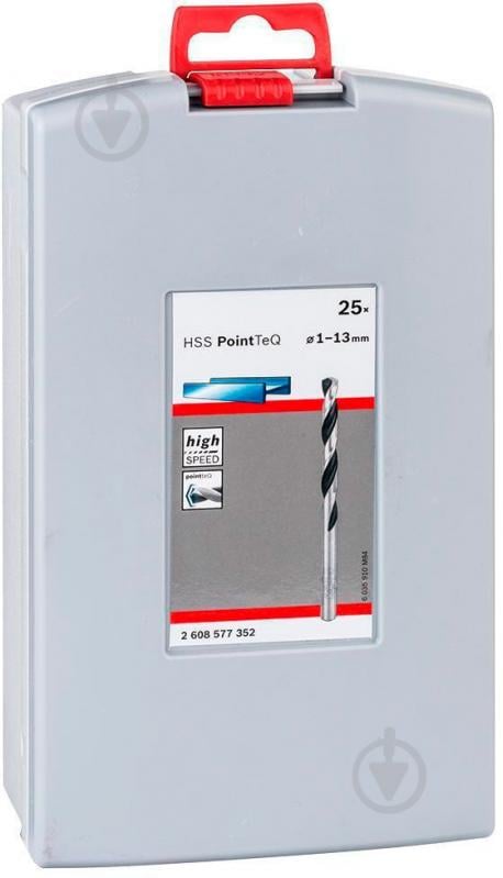 Набор сверл Bosch HSS PointTeQ ProBox 1-13 мм 25 шт. 2608577352 - фото 7