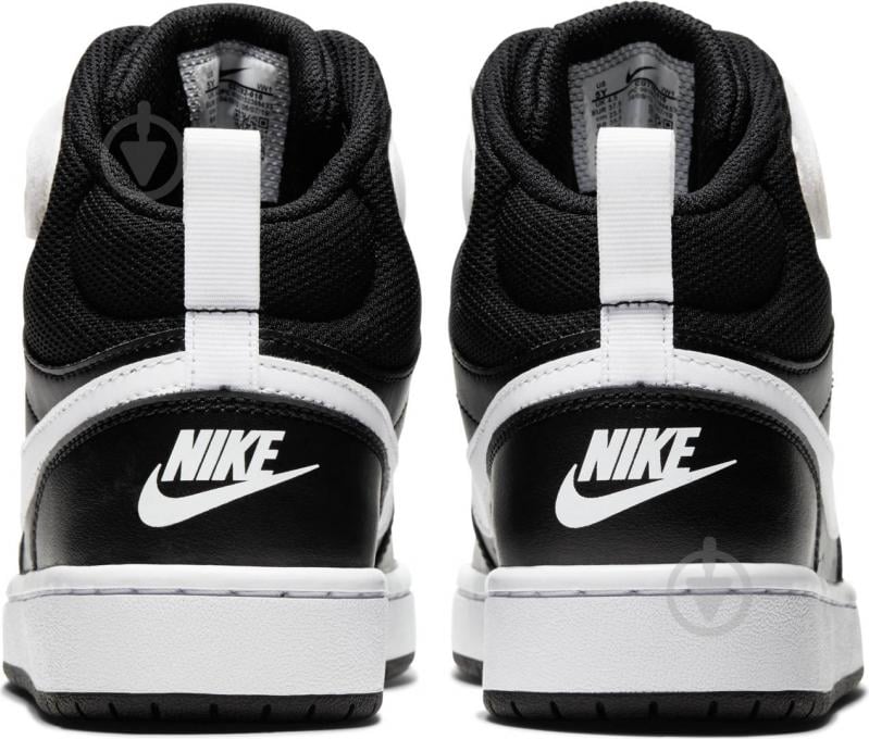 Кроссовки детские демисезонные Nike COURT BOROUGH MID 2 (GS) CD7782-010 р.40 черные - фото 2