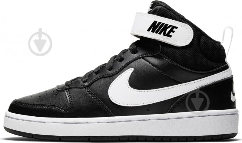 Кроссовки детские демисезонные Nike COURT BOROUGH MID 2 (GS) CD7782-010 р.40 черные - фото 5