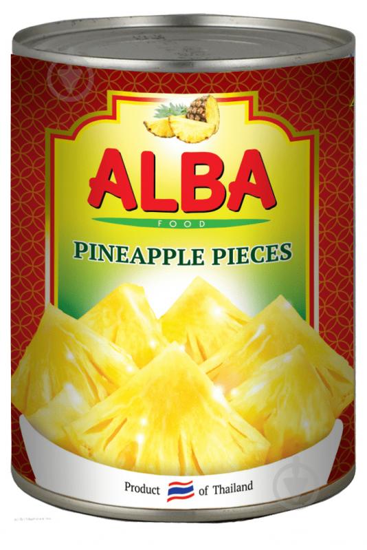 Ананас консервированный ALBA FOOD кусочками в сиропе 565 г - фото 1