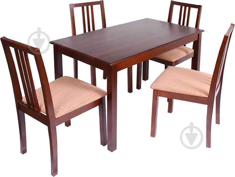 Комплект Мелитополь мебель Оптім стіл + 4 стільця горіх - фото 1