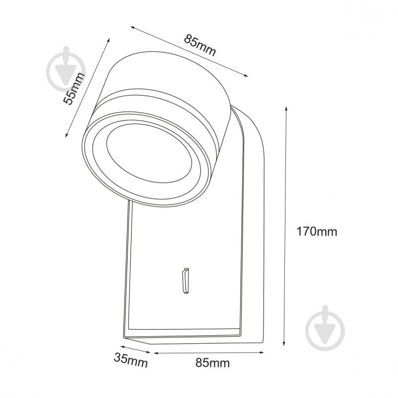 Бра LED CONCEPT NURE LC-WL17085 1xGX53 білий - фото 3