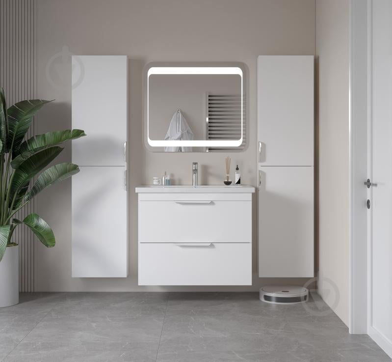 Тумба на ножках Сансервіс "Каталония-80" с умывальником"Сомо 80" белый глянец - фото 2 Тумба на ножках Сансервіс "Каталония-80" с умывальником"Сомо 80" белый глянец - фото 2