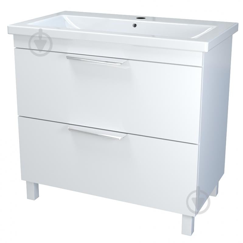 Тумба на ножках Сансервіс "Каталония-80" с умывальником"Сомо 80" белый глянец - фото 1 Тумба на ножках Сансервіс "Каталония-80" с умывальником"Сомо 80" белый глянец - фото 1