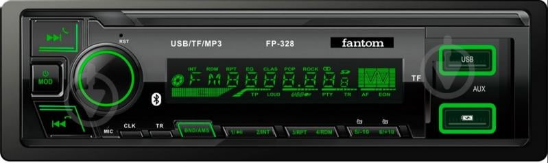 Автомагнитола FANTOM FP-328 Black/Multicolor - фото 1