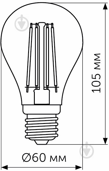 Лампа світлодіодна Светкомплект Filament Cl A60 8 Вт E27 4500 К 220 В прозора - фото 3