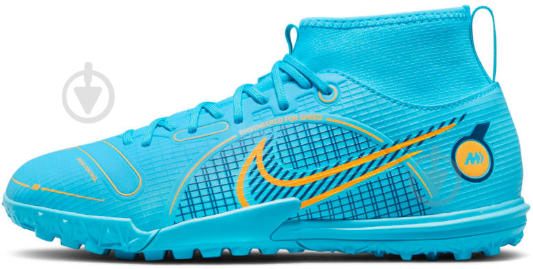 Сороконожки Nike JR SUPERFLY 8 ACADEMY TF DJ2864-484 р.35,5 голубой - фото 1