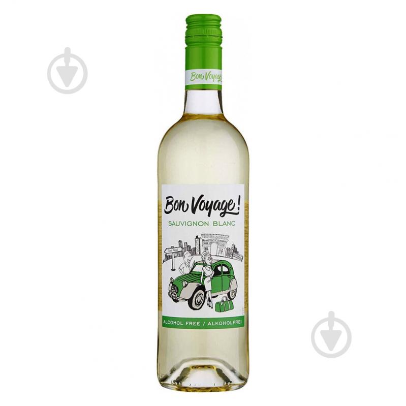 Вино Bon Voyage белое сухое безалкогольное Sauvignon Blanc 0,75 л - фото 1