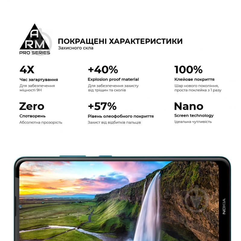 Захисне скло Armorstandart (ARM59579) Pro для Nokia 2.4 Black (ARM59579) - фото 4