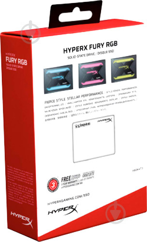 SSD-накопичувач Kingston Hyp erX Fury RGB 240GB 2,5" SATA III 3D TLC (SHFR200/240G) - фото 6