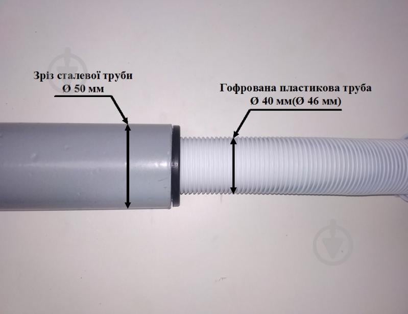 Редукція каналізаційна Water-Gum ущільнювальна гумова d50/46 - фото 3