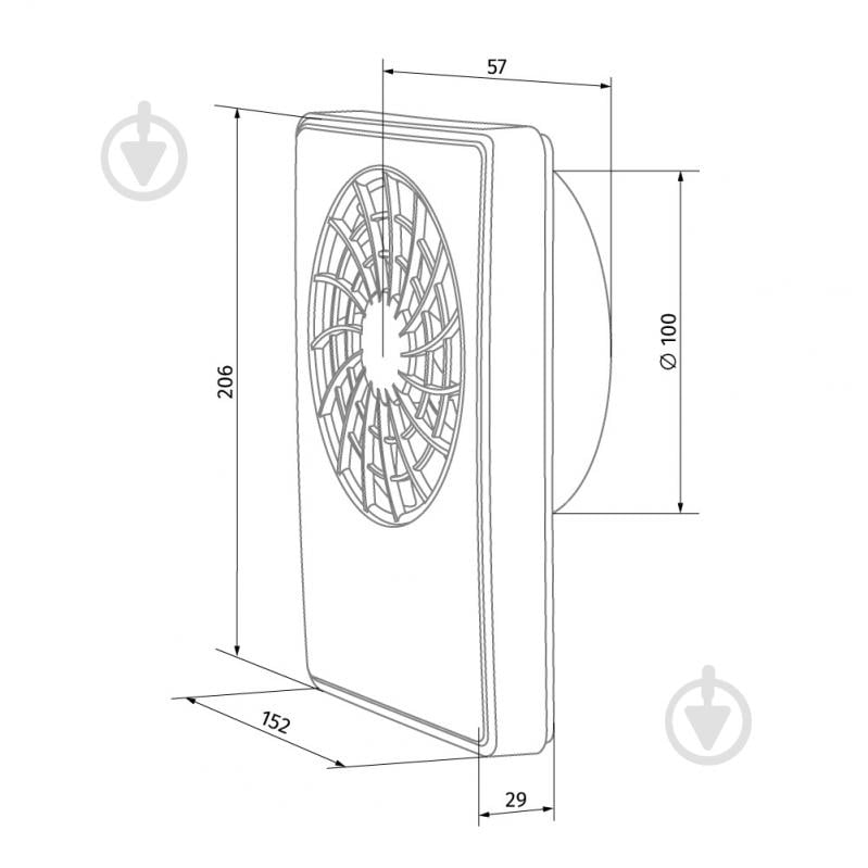Вытяжной вентилятор Вентс 100/125 мм VENTS іФан Цельсій - фото 2