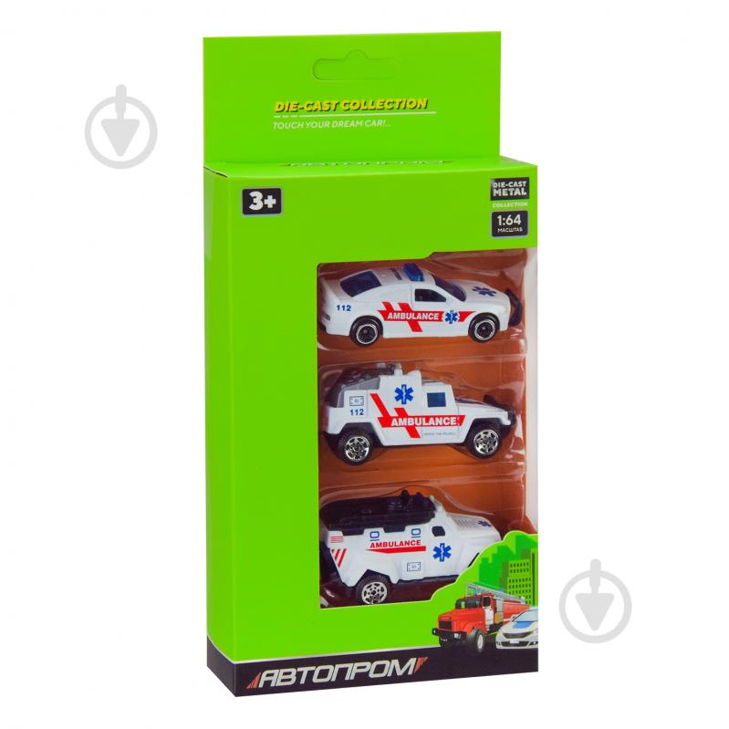 Набор металлических машин Автопром 1:64 AP7490 - фото 2
