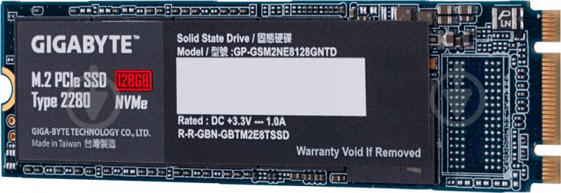 SSD-накопичувач Gigabyte NVMe 128GB M.2 PCI Express 3.0 x2 TLC (GP-GSM2NE8128GNTD) - фото 2