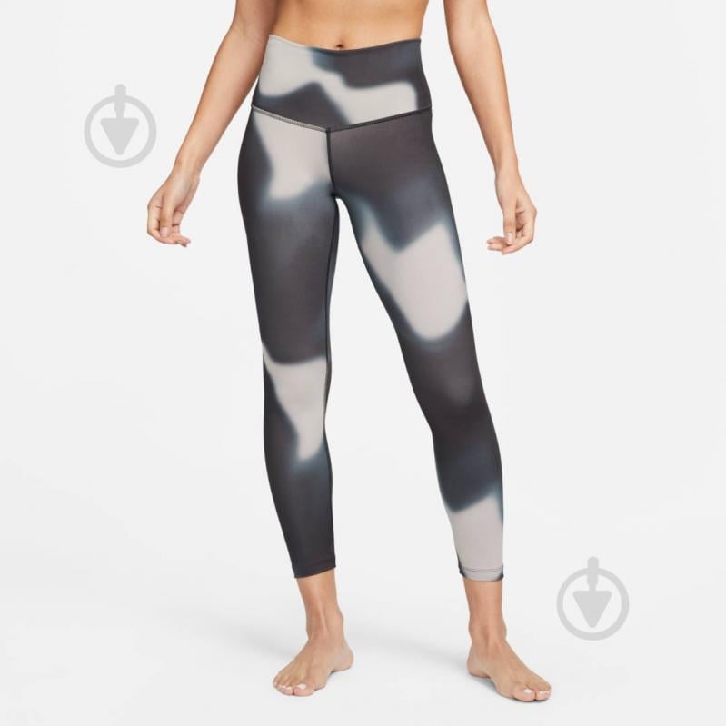 Лосины Nike DM7015-070 р.M черный меланж - фото 1