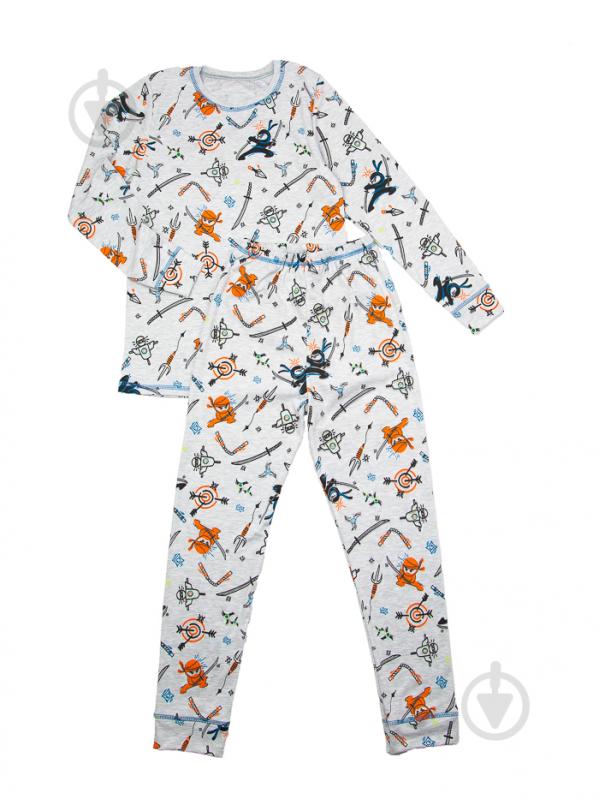 Піжама для хлопчиків Luna Kids Нинзя р.158 сірий - фото 1