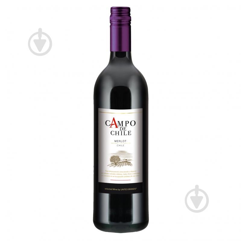 Вино Campo de Chile червоне сухе Merlot 750 мл - фото 1 Вино Campo de Chile червоне сухе Merlot 750 мл - фото 1