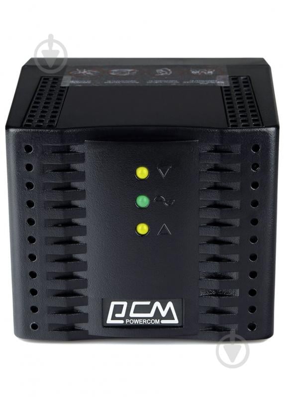 Стабілізатор напруги Powercom TCA-1200 Black - фото 1