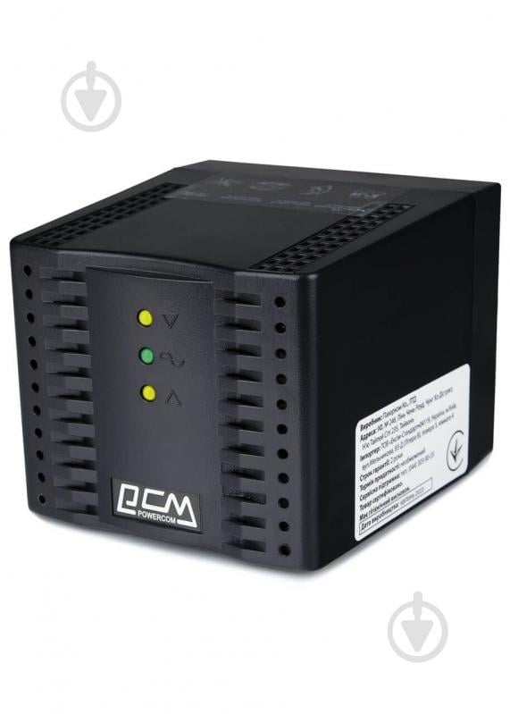 Стабілізатор напруги Powercom TCA-1200 Black - фото 3