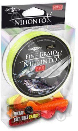 Шнур Mikado Nihonto Fine Braid 150м 0,08мм 4,95кг fluo - фото 1