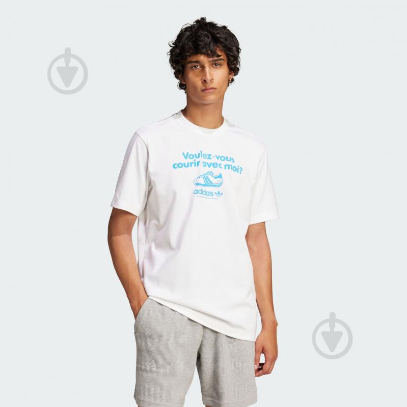Футболка Adidas GRFX TEE JC8365 р.S белый - фото 1
