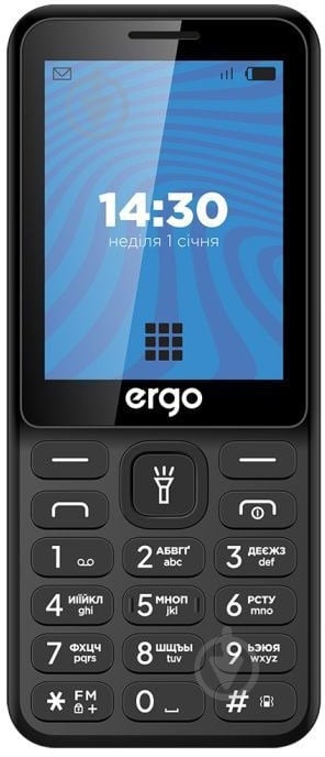 Мобильный телефон Ergo E284 Dual Sim black E284 Black - фото 2 Мобильный телефон Ergo E284 Dual Sim black E284 Black - фото 2