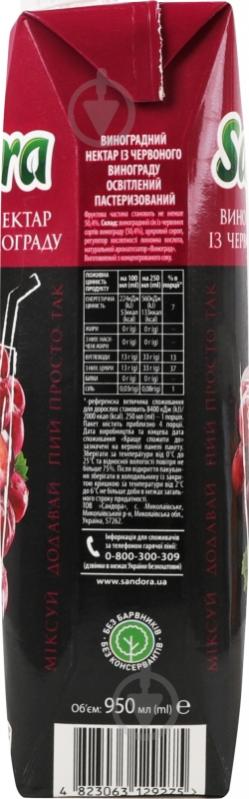 Нектар Sandora Коктейльная коллекция Красный виноград 0,95 л - фото 15 Нектар Sandora Коктейльная коллекция Красный виноград 0,95 л - фото 15
