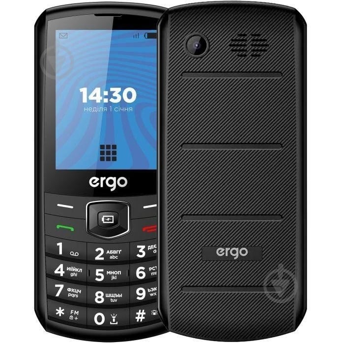 Мобильный телефон Ergo E285 Dual Sim black E285 black - фото 1