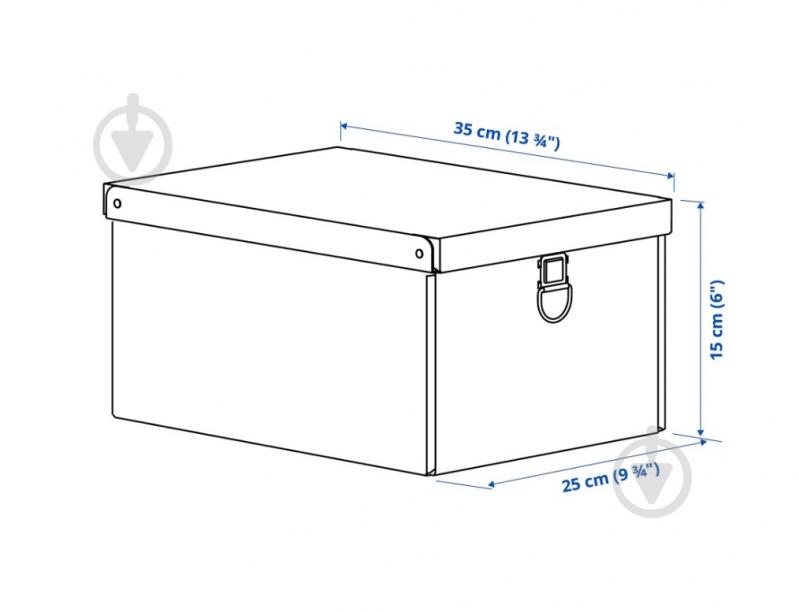 Ящик для зберігання Union картонний, металева ручка петля, кремовий, S, 150x350x250 мм - фото 10