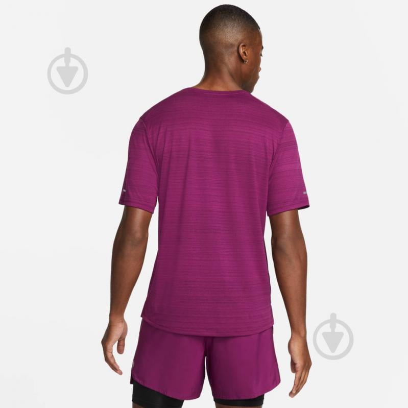 Футболка Nike M NK DF MILER TOP SS CU5992-610 р.XL фиолетовый - фото 2