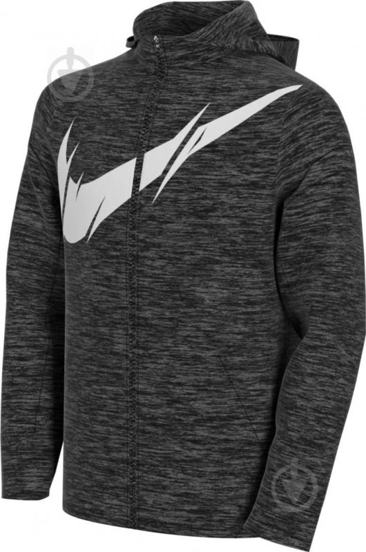 Джемпер Nike B NK THERMA FZ GFX CJ7829-010 р. XL черный - фото 3