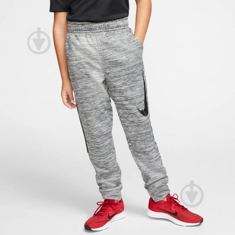 Брюки Nike B NK THERMA TAPR PANT GFX CJ7830-010 р. L черный - фото 4