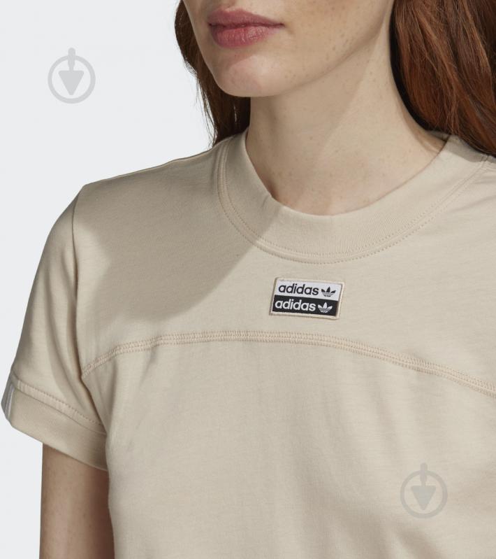 Футболка Adidas TEE GD3807 р.S бежевый - фото 7