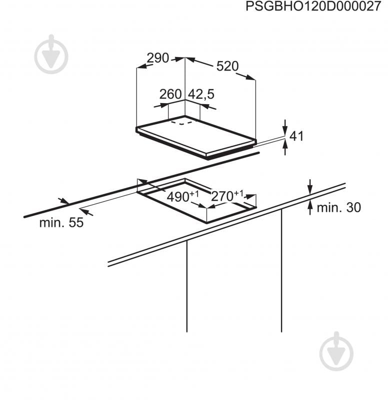 Варильна поверхня газова Electrolux EGC3322NVK - фото 4