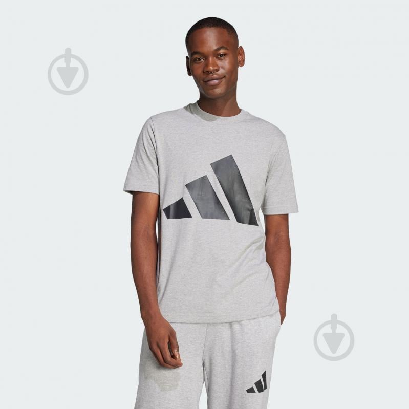 Футболка Adidas M BL SJ T JE8948 р.S сірий - фото 1 Футболка Adidas M BL SJ T JE8948 р.S сірий - фото 1