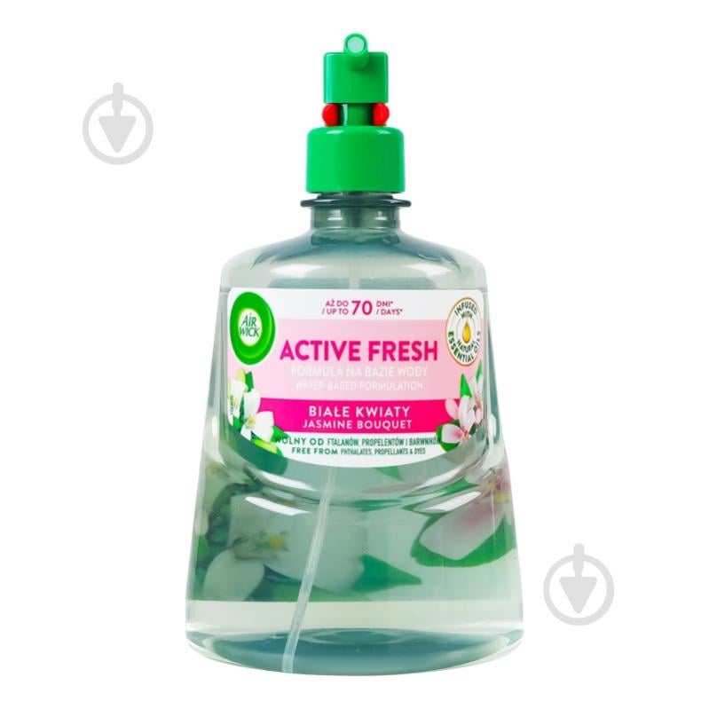 Сменный баллон для автоматического освежителя воздуха Air Wick Active Fresh Цветы жасмина 228 мл - фото 1 Сменный баллон для автоматического освежителя воздуха Air Wick Active Fresh Цветы жасмина 228 мл - фото 1