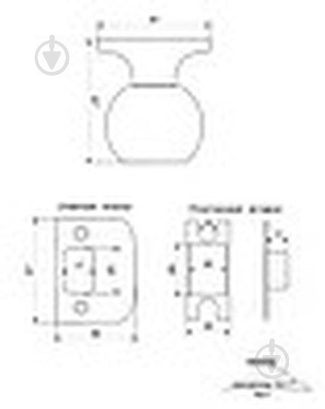 Кнобсет (ручка-защелка) Avers 6072-01 ключ-фиксатор хром - фото 3