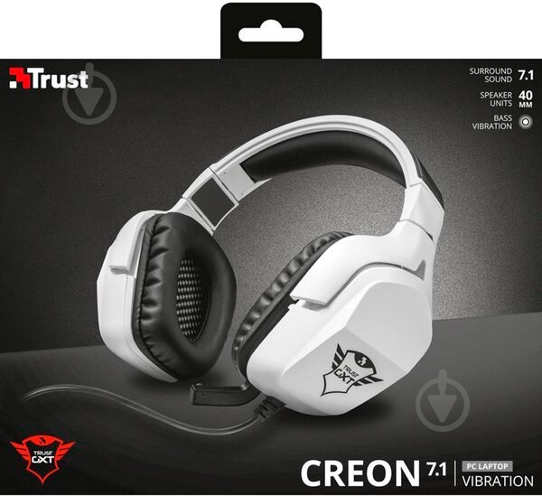 Наушники Trust GXT 354 CREON 7.1 HEADSET white (22054) - фото 6