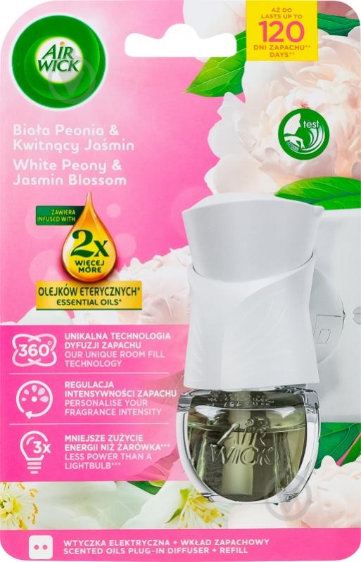 Электрический освежитель воздуха Air Wick Цветы пиона и жасмина с сменным флаконом 19 мл - фото 1 Электрический освежитель воздуха Air Wick Цветы пиона и жасмина с сменным флаконом 19 мл - фото 1