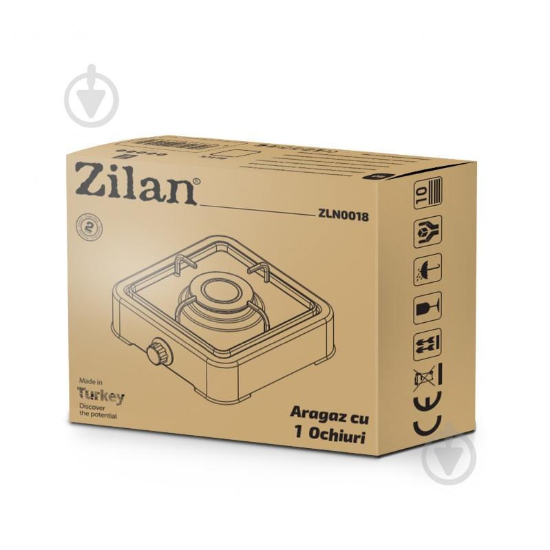 Плита газова настільна Zilan ZLN0018 1 конфорка біла - фото 3