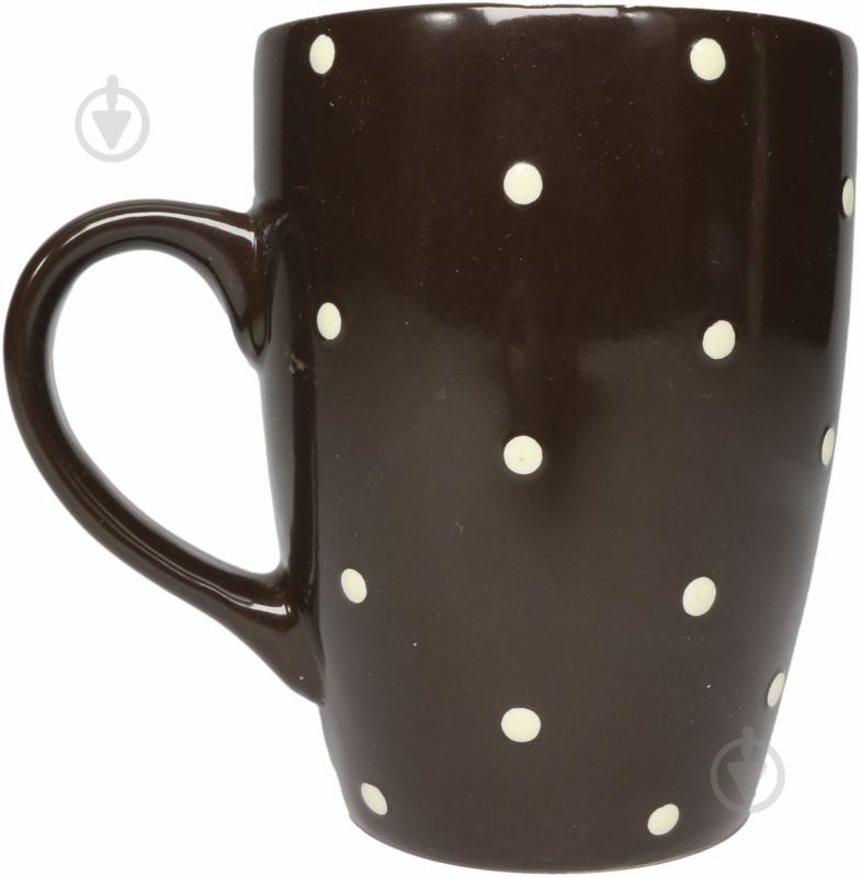 Чашка Горошек 350 мл шоколадная - фото 3