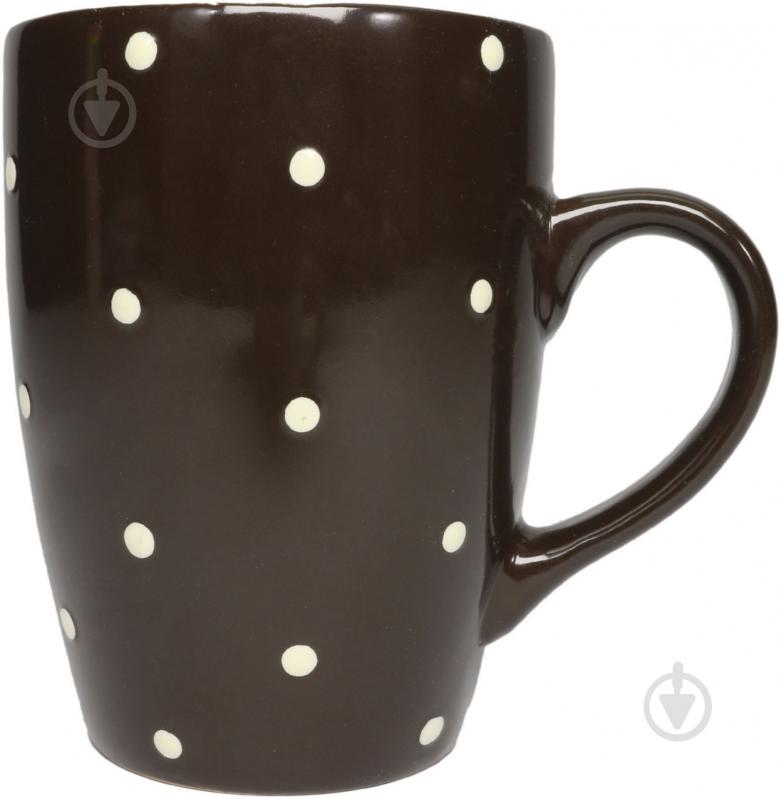 Чашка Горошек 350 мл шоколадная - фото 1