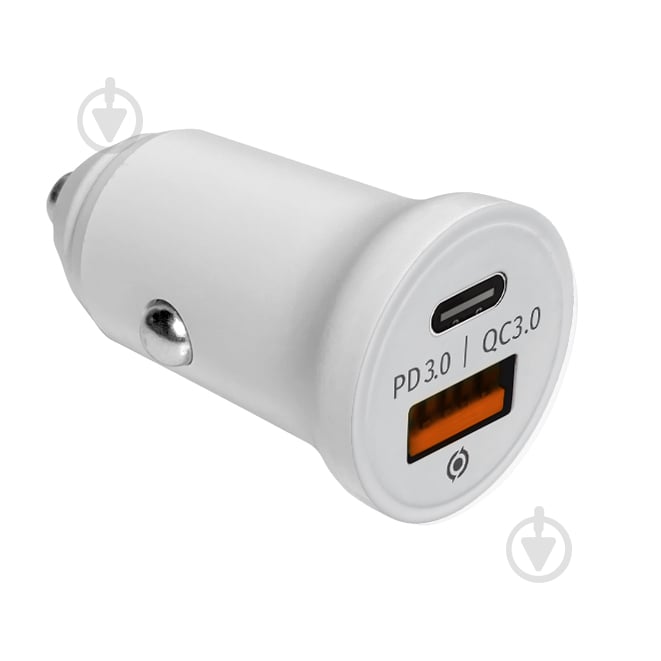 Адаптер автомобільний Piko CC-302QP (USB A+USB C/20W) білий - фото 1