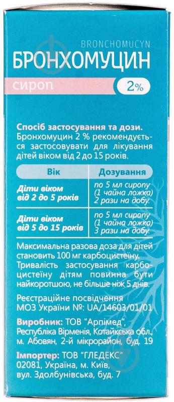 Бронхомуцин сироп 2% 120 мл - фото 2 Бронхомуцин сироп 2% 120 мл - фото 2