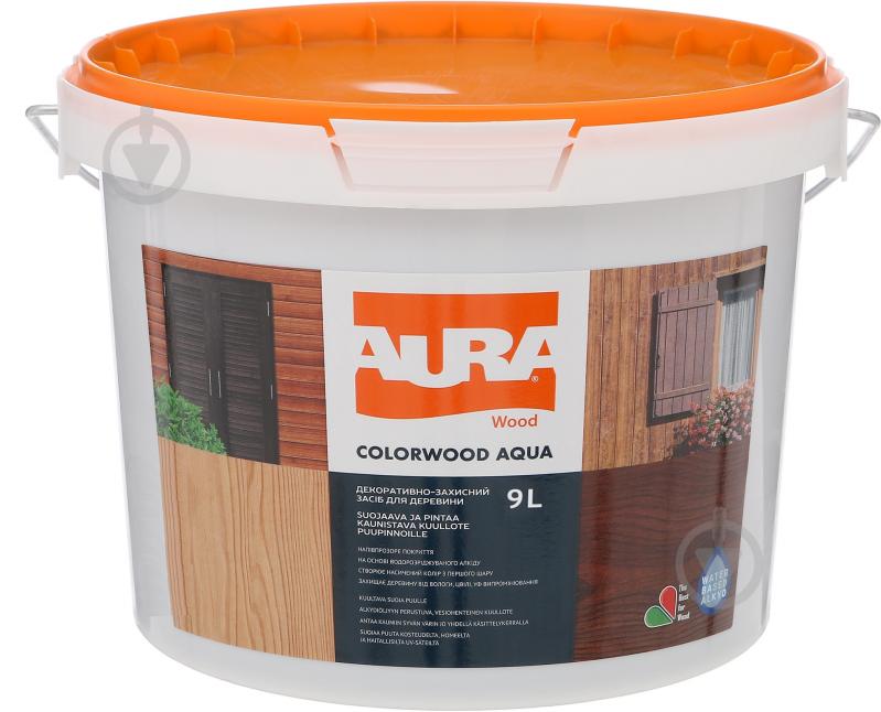 Лазур Aura® ColorWood Aqua білий напівмат 9 л - фото 2